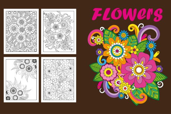 Download Flowers Coloring Pages &amp; Books Adults - K Collection