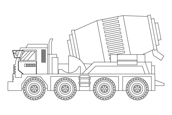 Download Heavy Vehicle Coloring Pages for Kids - K Collection