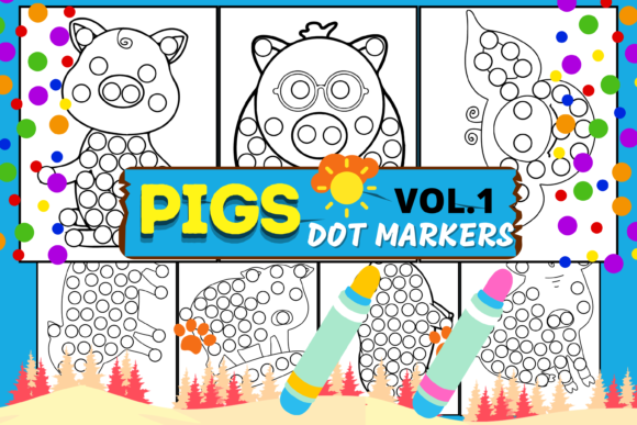Download Pig Dot Markers Coloring Book VOL.1 - K Collection