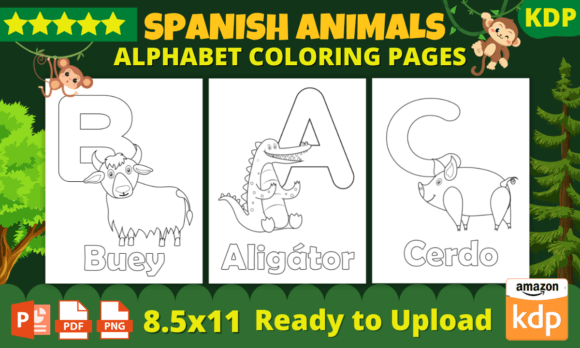 Download Spanish Animals Alphabet Coloring Pages (spanish) - Coloring Collection