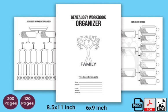 Download Genealogy Workbook Organizer KDP Book - K Collection