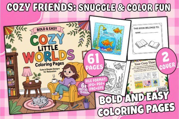 Download Cozy Little Worlds Coloring Pages - Coloring Collection