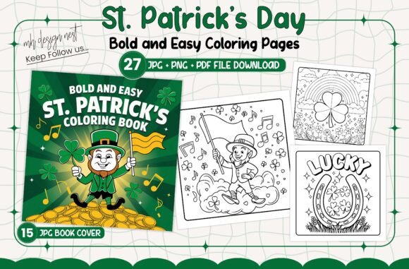 Download Bold and Easy St Patrick's Coloring Page - K Collection