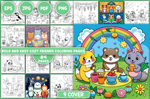 Download Cozy Friends Coloring Pages - Coloring Collection