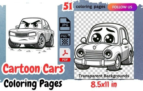 Download Cartoon Car Characters Coloring Sheets - Coloring Collection