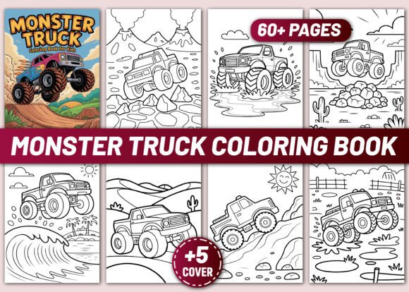 Download MONSTER TRUCK COLORING BOOK for KIDS - K Collection