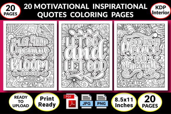 Download Motivational Quotes Coloring Book Pages - K Collection