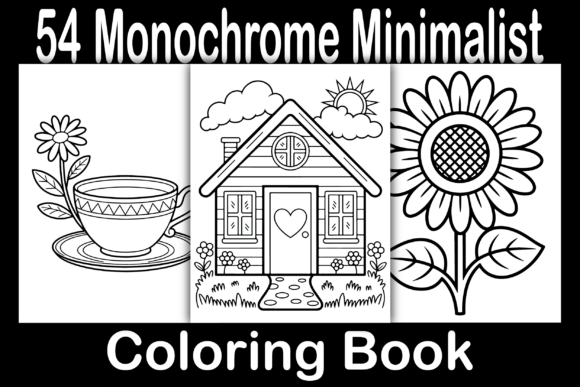 Download Monochrome Minimalist Coloring Book - K Collection