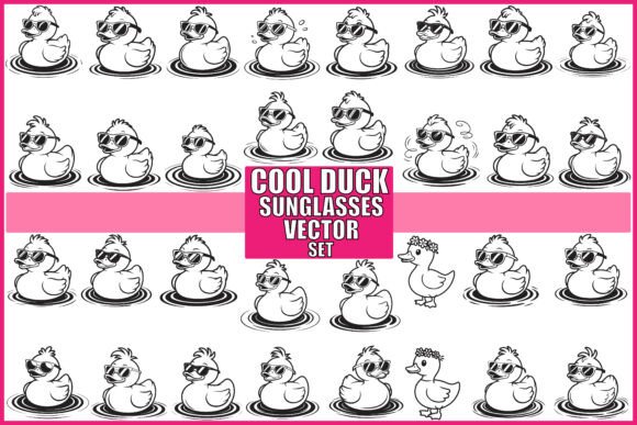 Download Cool Duck Sunglasses Vector Set - K Collection