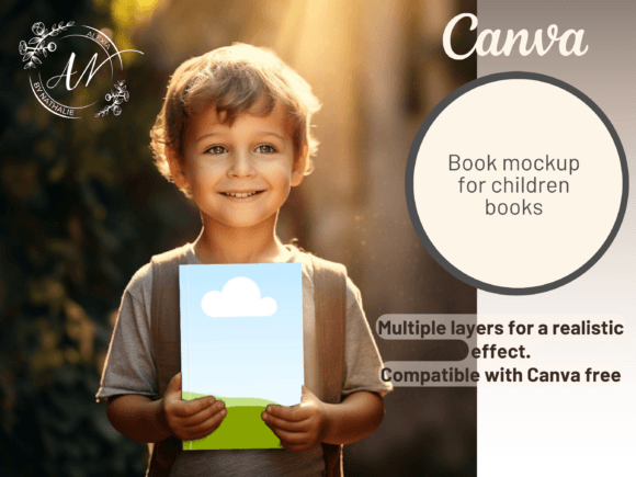 Download KDP Book Mockup with Child Model - Canva - K Collection