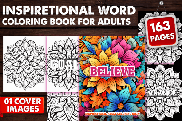 Download 163 Inspirational Word Coloring Book - K Collection