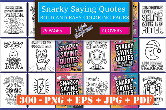 Download Snarky Saying Quotes Coloring Pages - K Collection