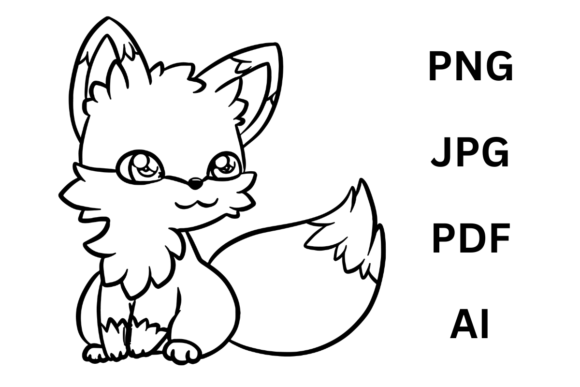 Download Cute Fox Animal Coloring Page for Kids - K Collection