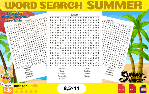 Download SUMMER ACTIVITY WORD SEARCH for KIDS - K Collection