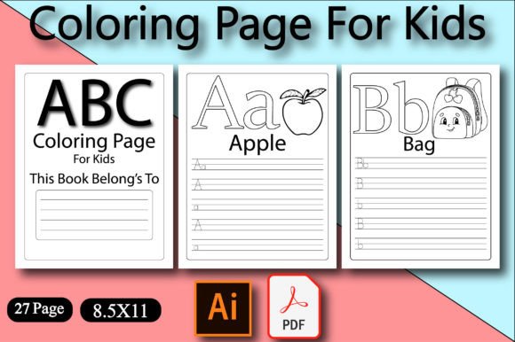 Download ABC Coloring Page for Kids KDP Interior - K Collection