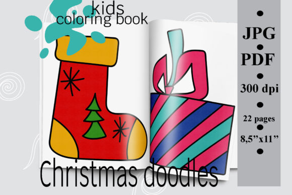 Download Christmas Doodles Kids Coloring Book - K Collection