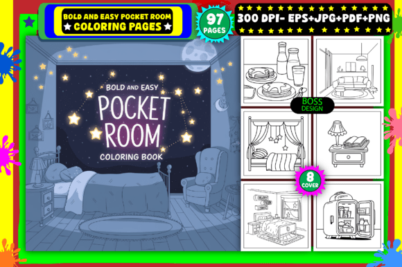 Download Bold and Easy Pocket Room Coloring Pages - K Collection