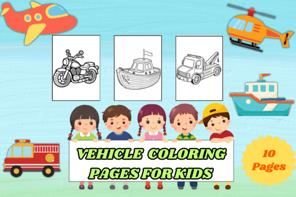 Download Vehicle Coloring Pages for Kids - K Collection