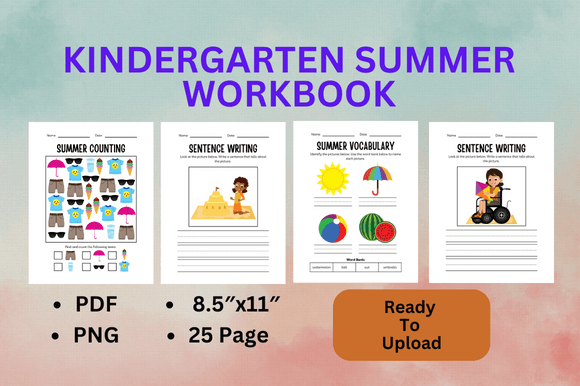 Download KINDERGARTEN SUMMER WORKBOOK for Kids - K Collection