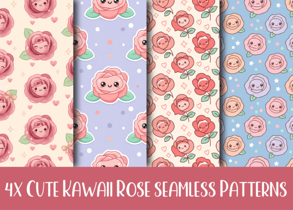 Download Cute Kawaii Rose Patterns - K Collection