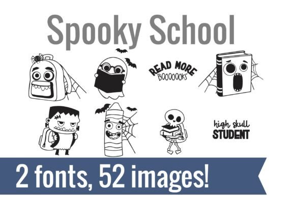 Download Spooky School Dingbats - K Collection