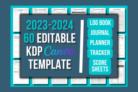 Download 2023-2024 60 Editable KDP Canva Template - K Collection