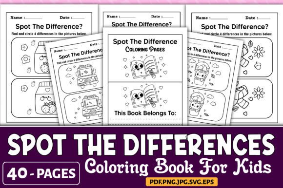 Download Spot the Differences Book for Kids - K Collection