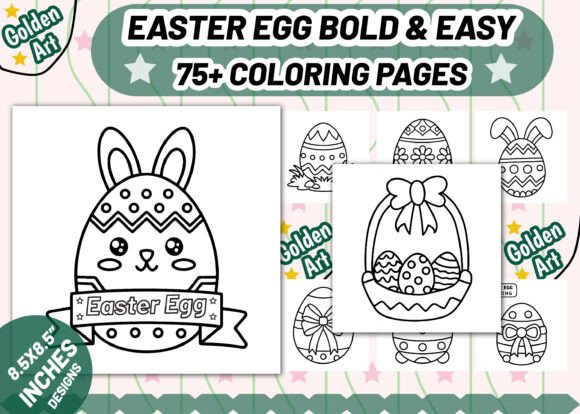 Download Easter Egg Bold and Easy Coloring Pages - Coloring Collection