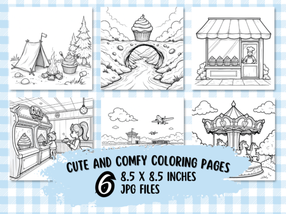 Download Cupcake City Skyline Coloring Book - K Collection