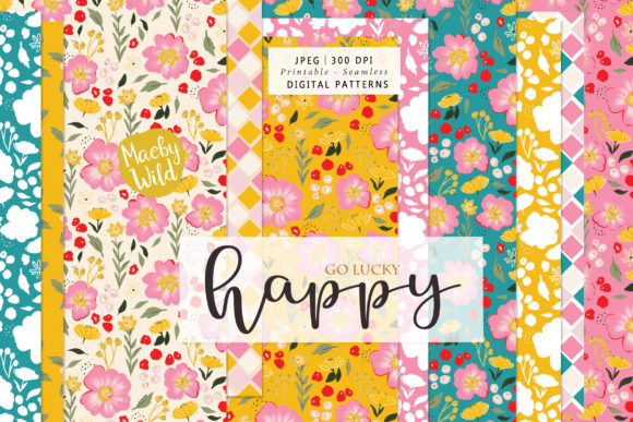 Download Happy Go Lucky Wild Flower Patterns - K Collection