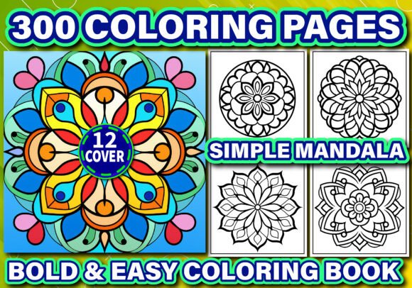 Download Simple Mandala Bold &amp; Easy Coloring Book - K Collection