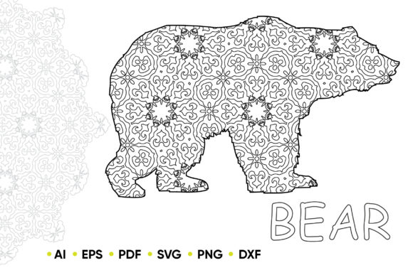 Download Mandala Bear for KDP Coloring Book - K Collection