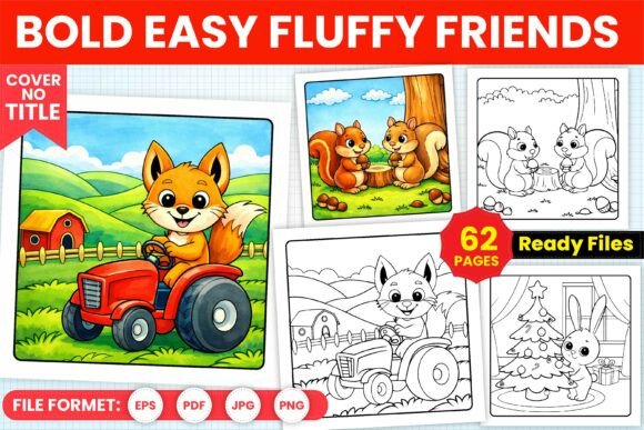 Download Bold Easy Fluffy Friends Coloring Pages - Coloring Collection