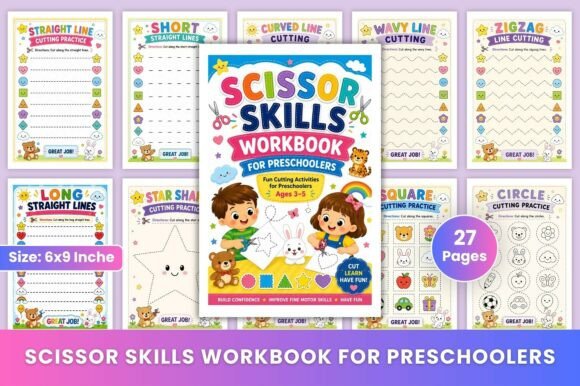 Download Scissor Skills Workbook for Preschoolers - K Collection