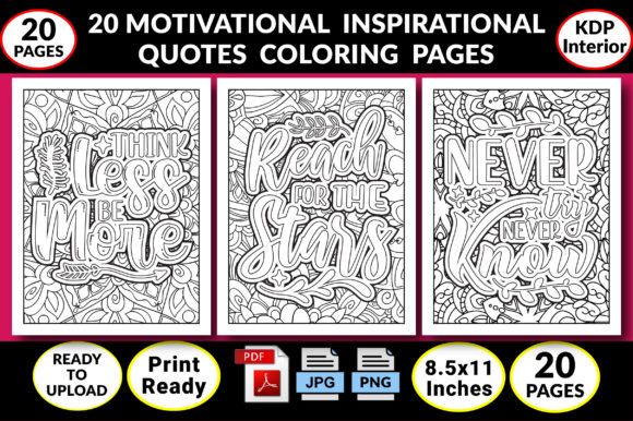Download Motivational Quotes Coloring Book Pages - K Collection