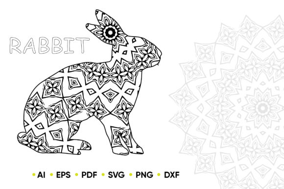 Download Mandala Rabbit for KDP Coloring Book - K Collection