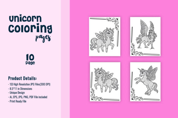 Download Unicorn Coloring Pages for Adults or Kid - K Collection