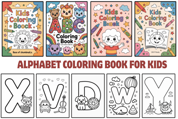 Download Alphabet Coloring Book Pages for Kids - K Collection