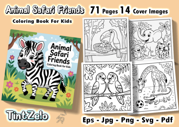 Download Animal Safari Friends Coloring Pages - Coloring Collection