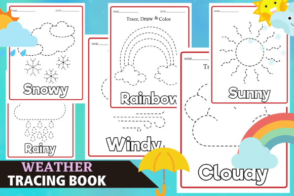 Download Weather Tracing Book Kids Worksheets - K Collection