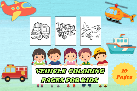 Download Vehicle Coloring Pages for Kids - K Collection