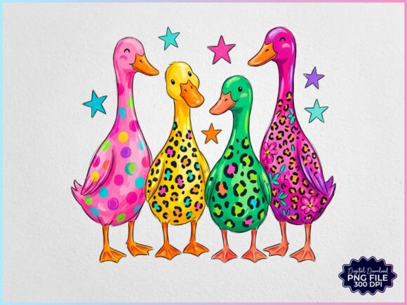 Download Preppy Colorful Duck PNG - K Collection
