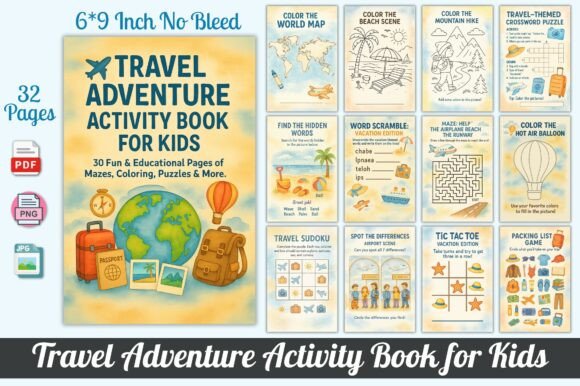 Download Travel Adventure Activity Book for Kids - K Collection