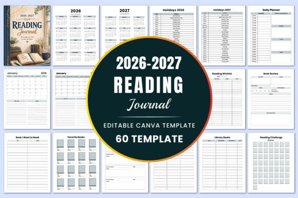 Download 2026–2027 Reading Journal KDP Interiors - K Collection