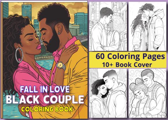 Download Fall in Love Black Couple Coloring Pages - K Collection