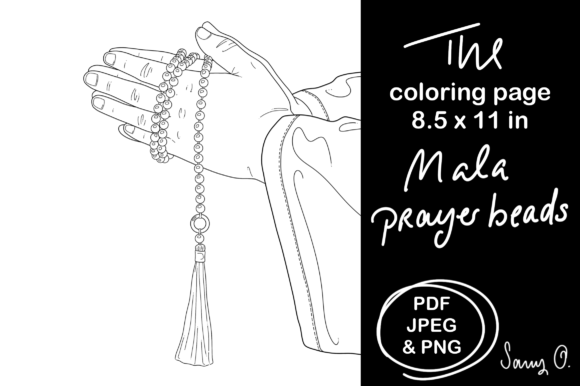 Download Prayer Beads Hands for Coloring Books - K Collection