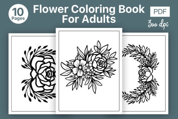 Download Floral Coloring Pages KDP Book - K Collection