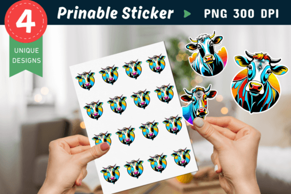 Download Cow Sticker, Bubble Cow, Cute Cow PNG - K Collection