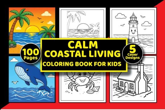 Download Fun Calm Coastal Kids Coloring Book - K Collection