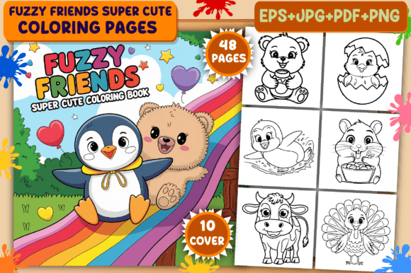 Download Fuzzy Friends Super Cute Coloring Pages - Coloring Collection